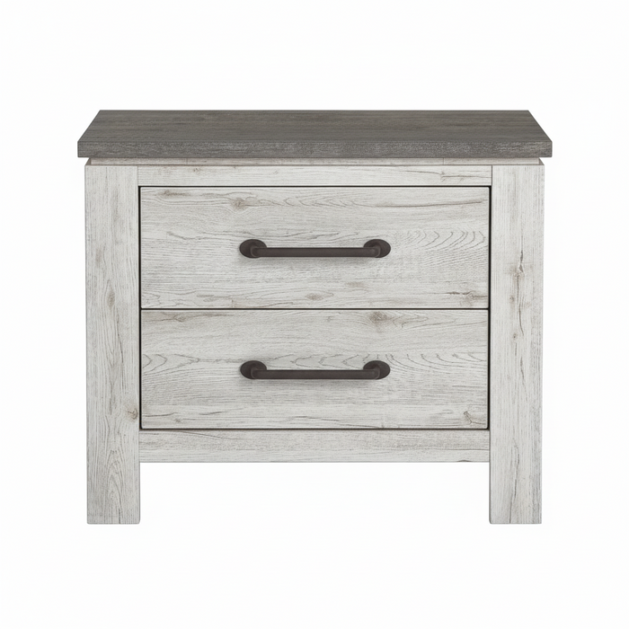 Adorna Two Tone 2 Drawer Nightstand
