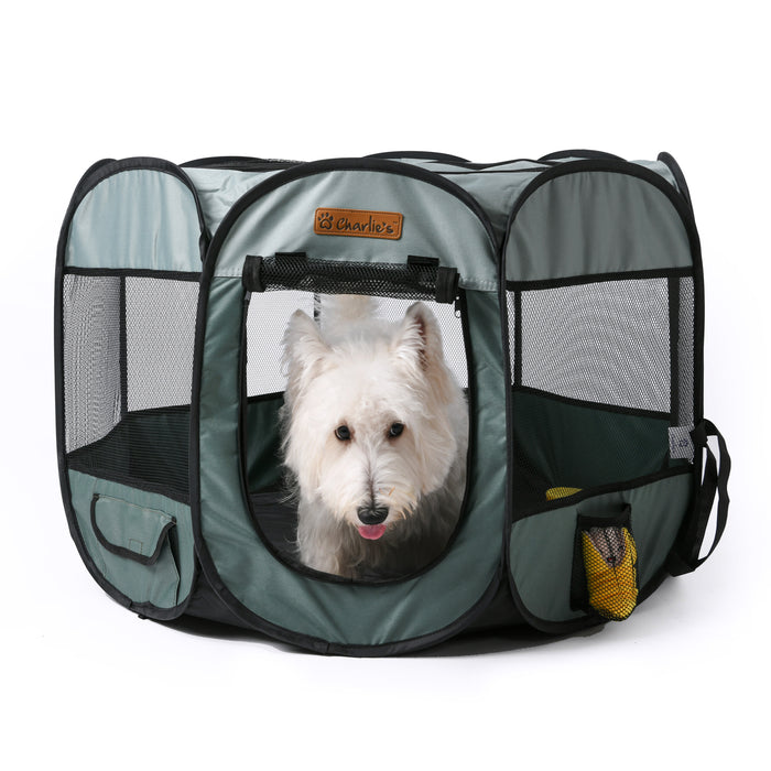 Adventure Pet Playpen Foldable Portable Crate Sage
