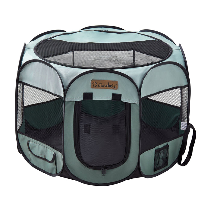Adventure Pet Playpen Foldable Portable Crate Sage