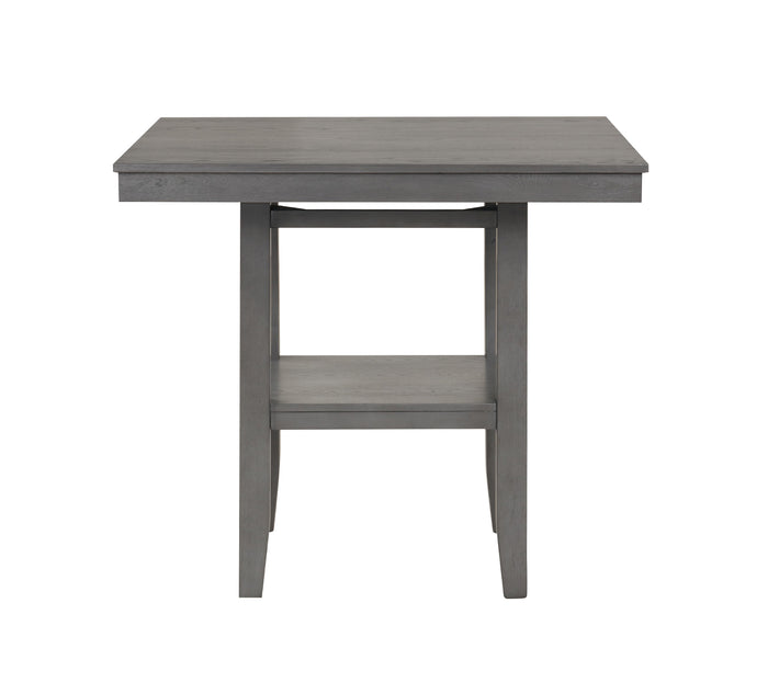 Avante Grey Pub Counter Height Storage Dining Table