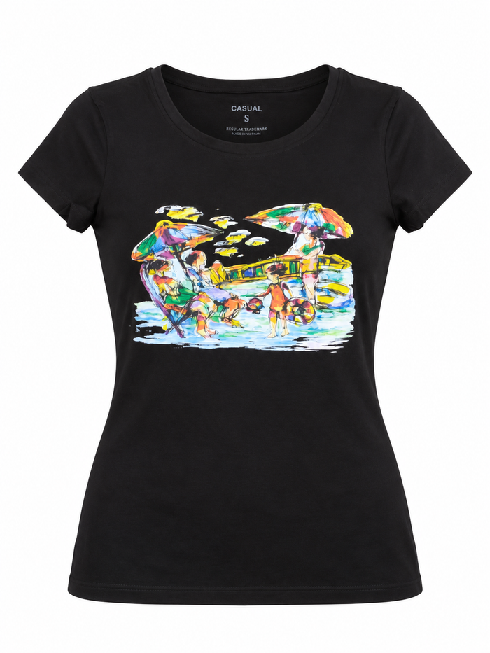 Beach Scene Graphic T-Shirt