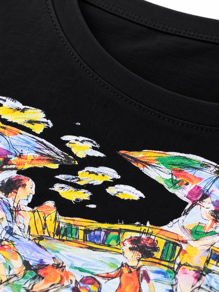 Beach Scene Graphic T-Shirt