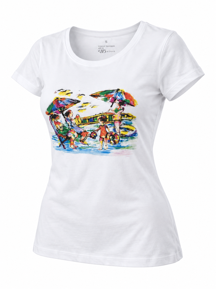 Beach Scene Graphic T-Shirt
