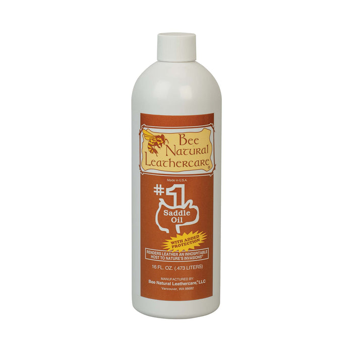 Bee Natural Leathercare® #1 Saddle Oil with Added Protection, Pint, Front