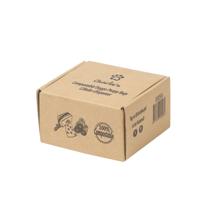 Biodegradable Doggy Poop Bags and Dispenser - 240 Bags Charlie's Pet Products