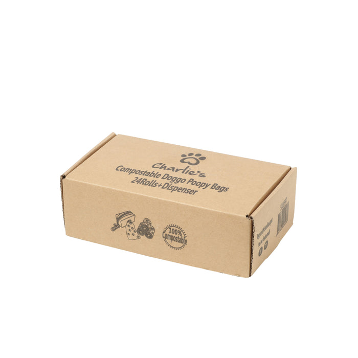 Biodegradable Doggy Poop Bags and Dispenser - 480 Bags Charlie's Pet Products