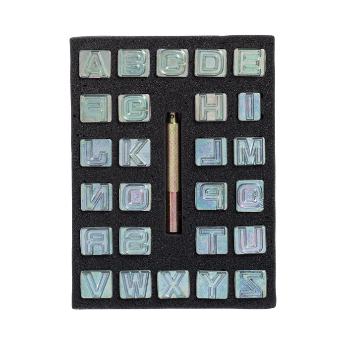 Block Alphabet Stamping Set, 3/4"