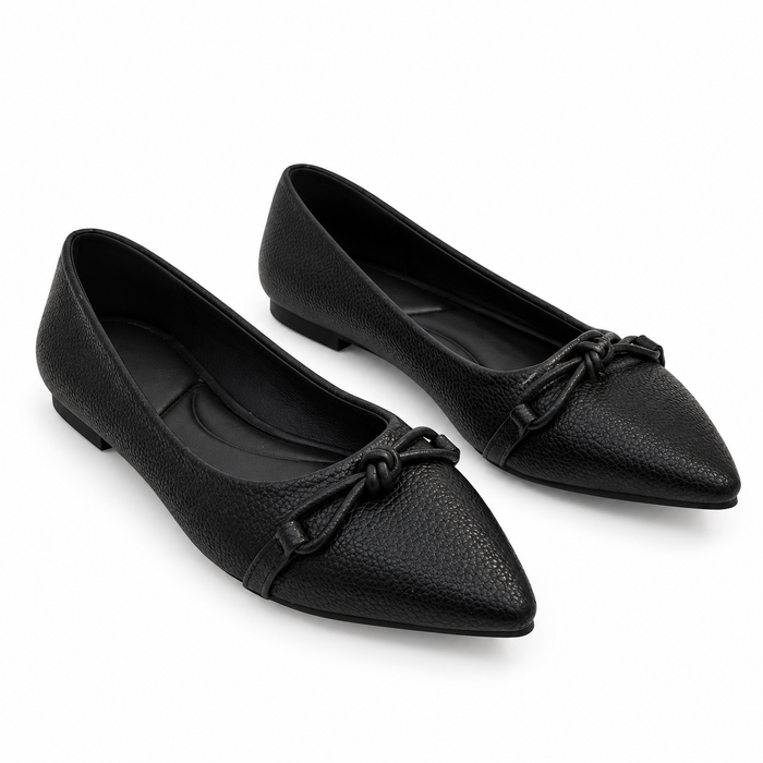 Bow Detail Pointed Toe Flats