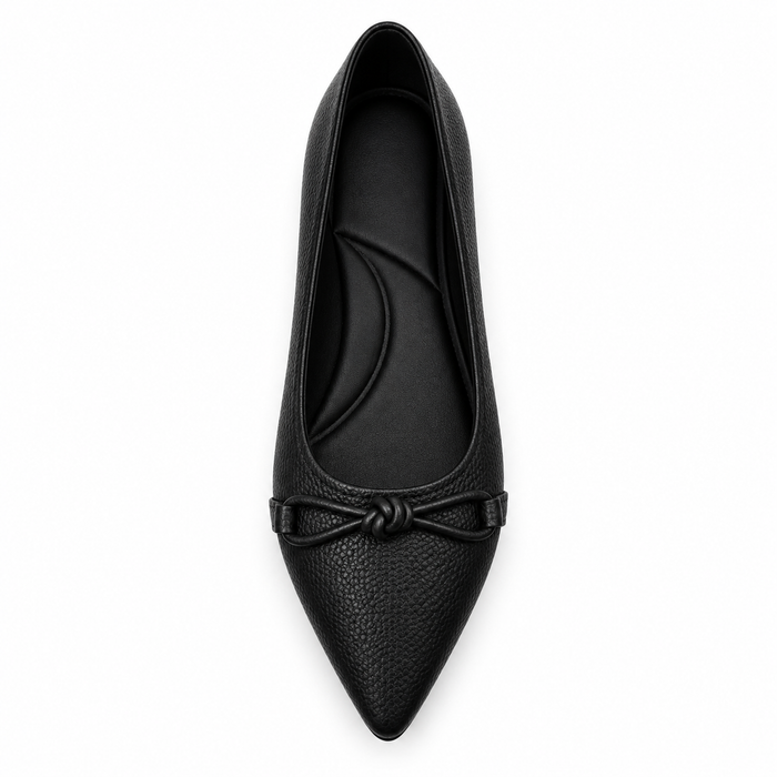 Bow Detail Pointed Toe Flats