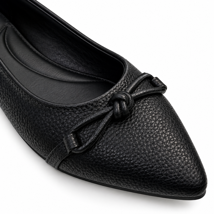 Bow Detail Pointed Toe Flats