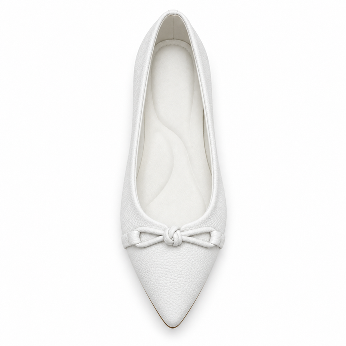 Bow Detail Pointed Toe Flats