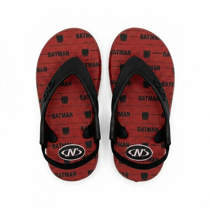 Boys Printed Flip Flop Sandals With Straps And Back Strap