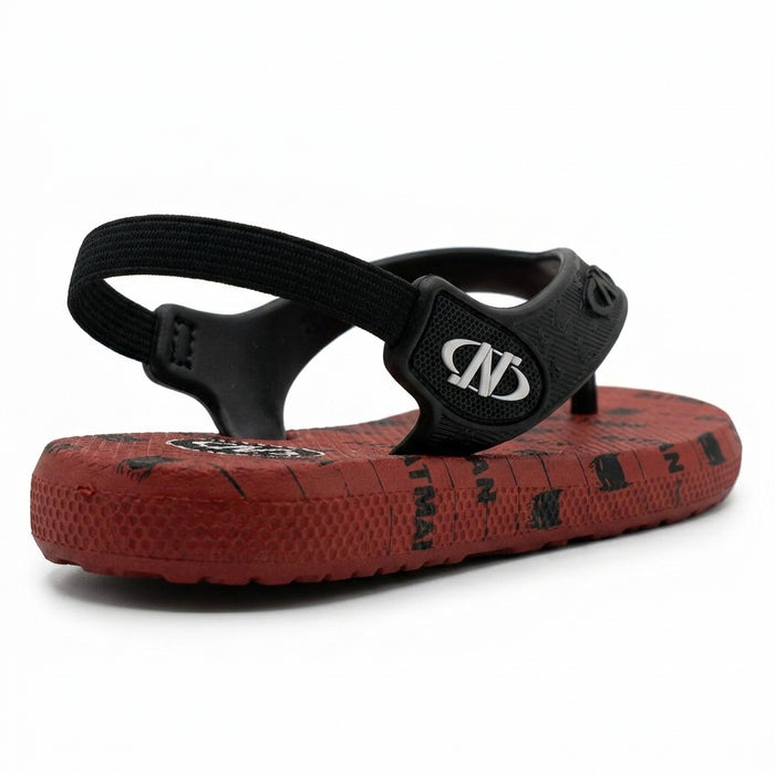 Boys Printed Flip Flop Sandals With Straps And Back Strap