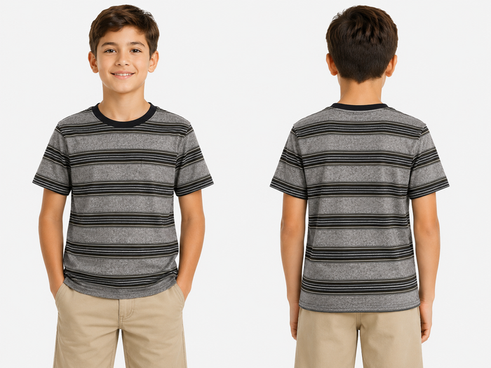 Boys Striped Short Sleeve T Shirt