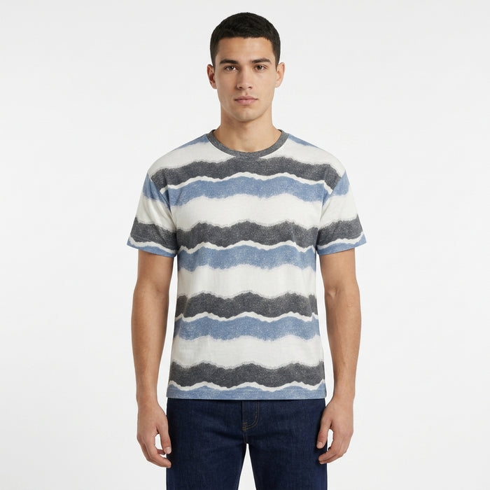 Boys Wavy Stripe Printed T Shirt