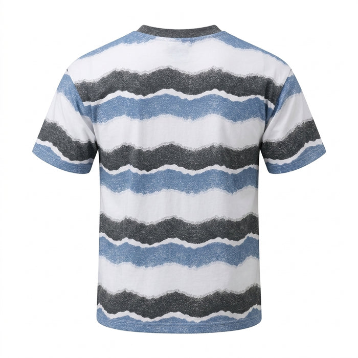 Boys Wavy Stripe Printed T Shirt