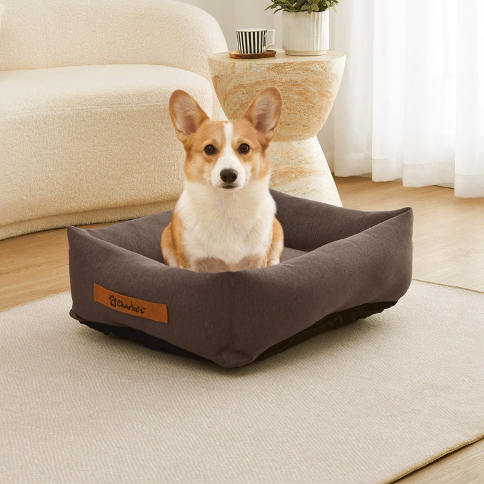 Brooksy Woven Dog Bed Chocolate Charlie's Pet Products