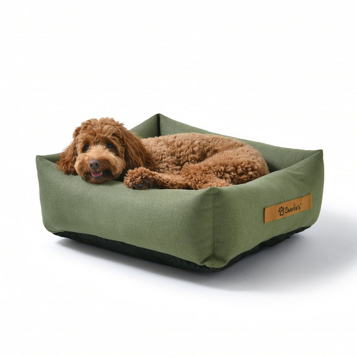 Brooksy Woven Dog Bed Olive Charlie's Pet Products