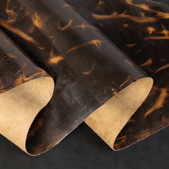 Burnt Chiptan American Bison Leather, 3/4 oz.