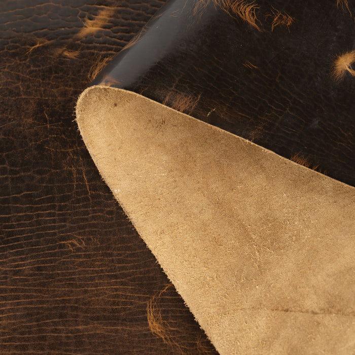 Burnt Chiptan American Bison Leather, 3/4 oz.