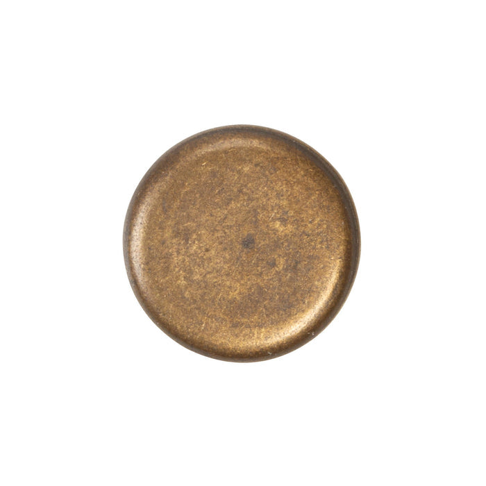 Caps for #104 Tubular Rivets, Antique Brass
