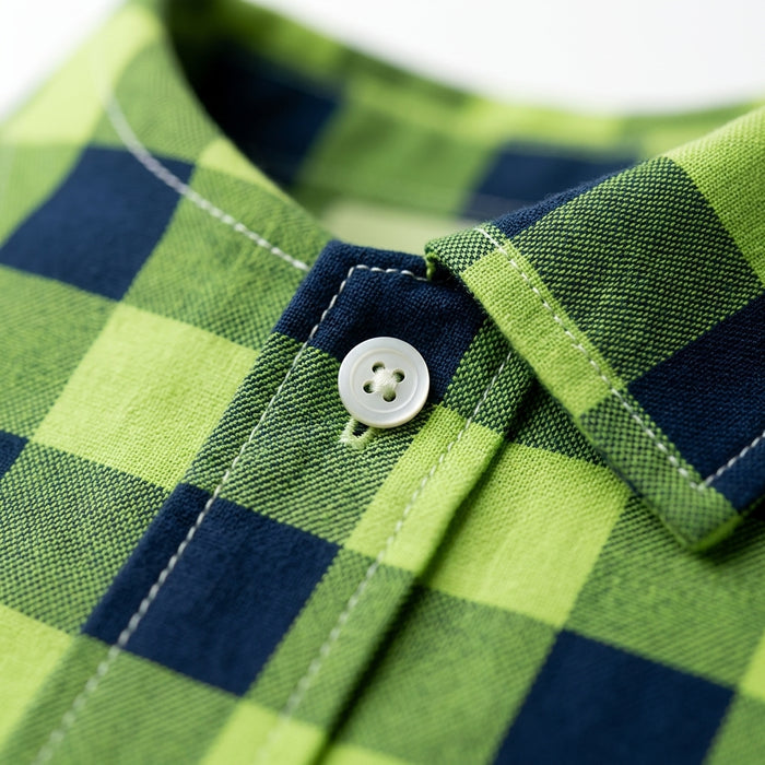 Casual And Check Button Front Long Sleeve Shirt