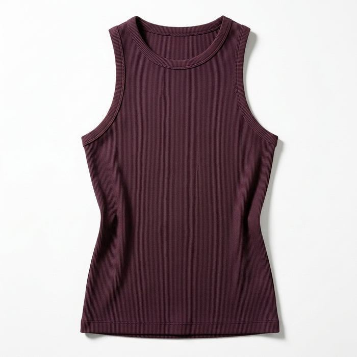 Casual Ribbed Sleeveless Tank Top