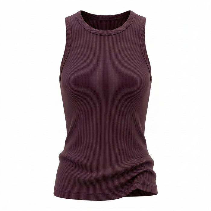 Casual Ribbed Sleeveless Tank Top
