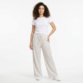 Casual Stripe Elastic Waist Wide Leg Pants