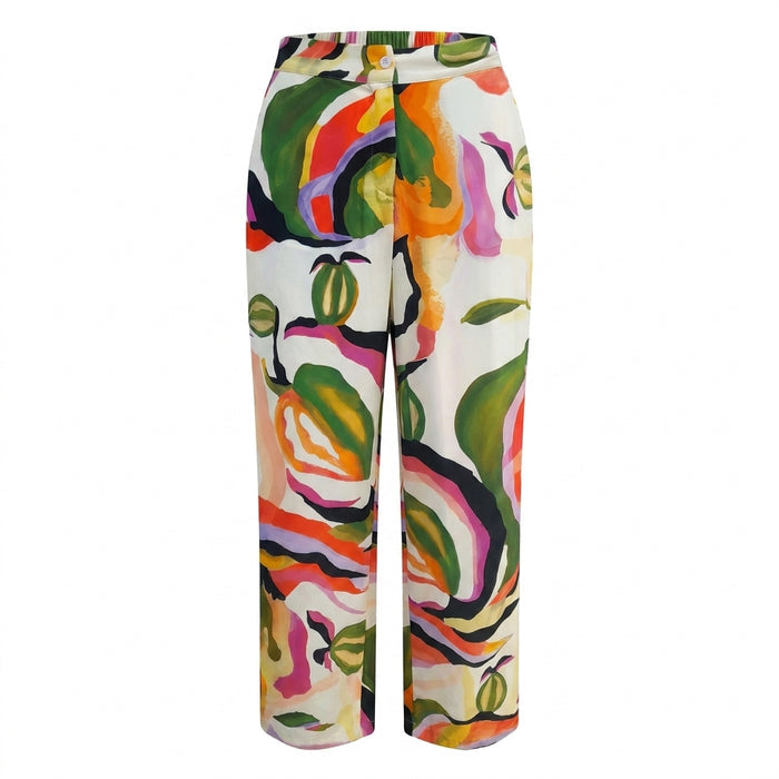 Casual Wear Women Abstract Print Wide Leg Pants