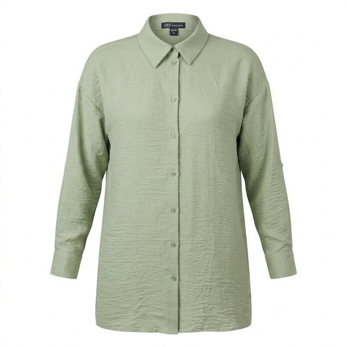 Casual Wear Women Oversized Button Front Shirt