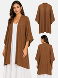 Casual Wear Women Short Sleeve Open Front Cover Up