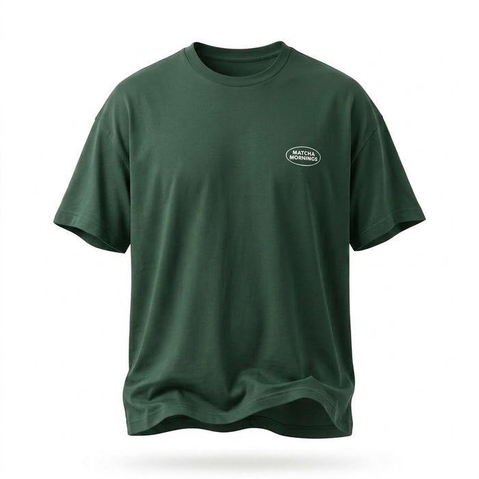 Casual Men Matcha Mornings Graphic T Shirt