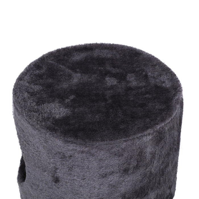 Cat Tree Cubby with Scratching Ramp with Mouse Teaser Toy - Grey Charlie's Pet Products