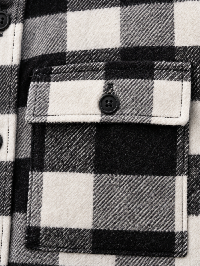 Checkered Shirt Jacket With Front Pockets