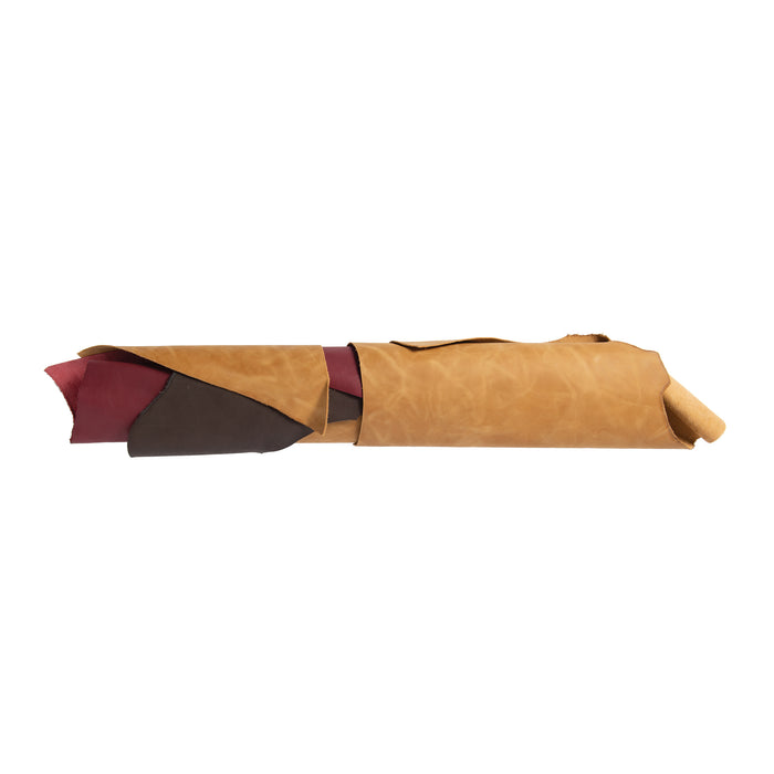 Chrome Tanned Leather Remnants, Assorted Colors, 3 lb. Bag