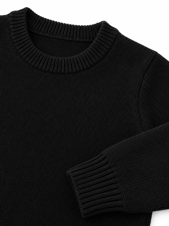 Classic Crew Neck Knitted Pullover