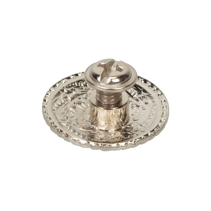 Concho with Chicago Screws, Nickel Plated