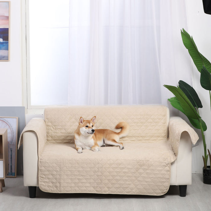 Cosy Quilted Sofa Protector Cover for Loveseat - Oat Charlie's Pet Products