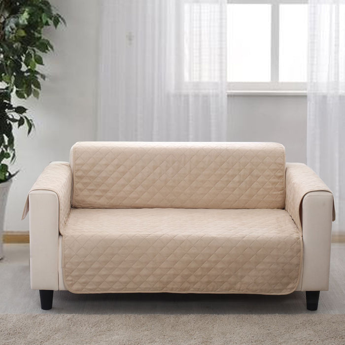 Cosy Quilted Sofa Protector Cover for Loveseat - Oat Charlie's Pet Products