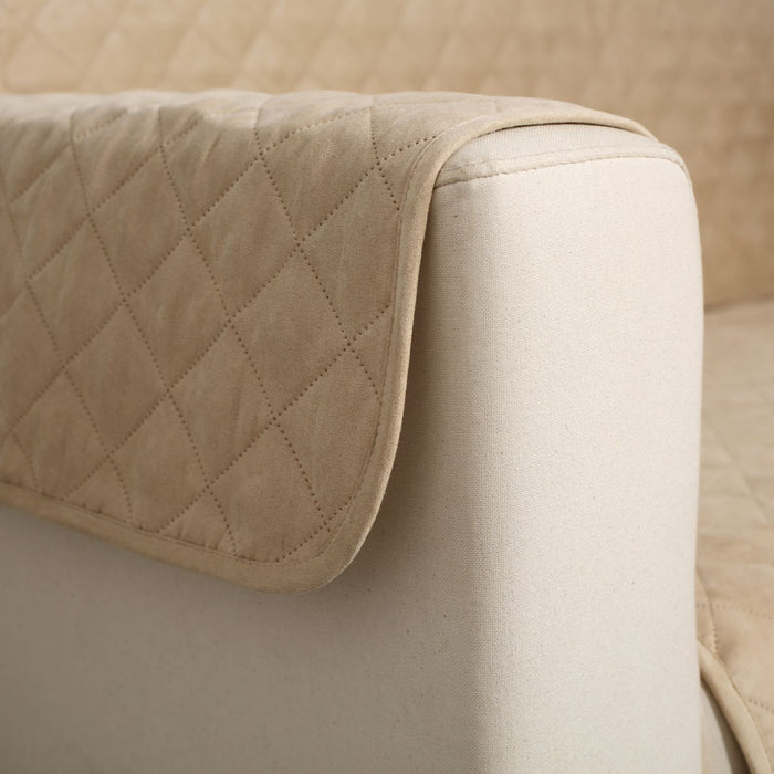 Cosy Quilted Sofa Protector Cover for Loveseat - Oat Charlie's Pet Products