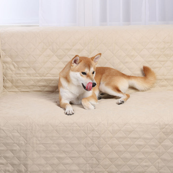 Cosy Quilted Sofa Protector Cover for Oversized Sofa - Oat Charlie's Pet Products