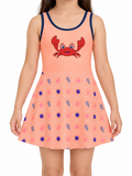 Crab Print Swim Dress