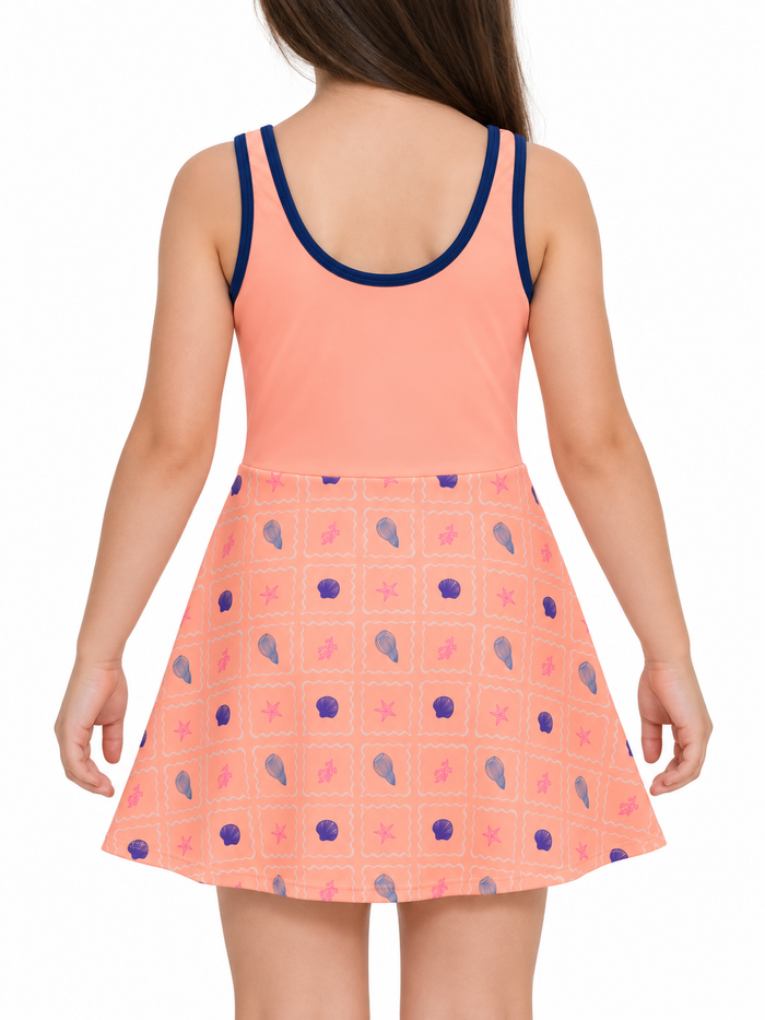 Crab Print Swim Dress