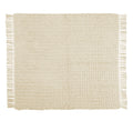 Cream Tufted Fringe Throw