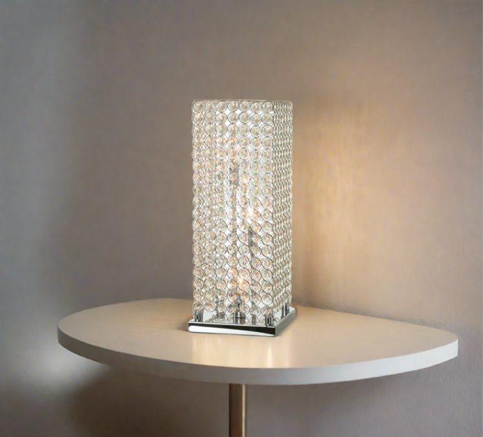 Crystal Cube Table Lamp