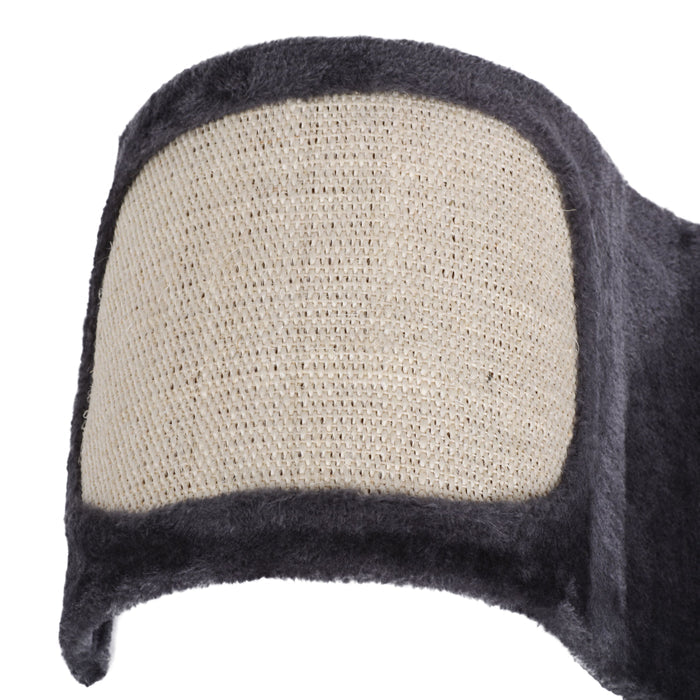 Curvy Cat Scratcher in Sisal and Carpet - Charcoal Charlie's Pet Products
