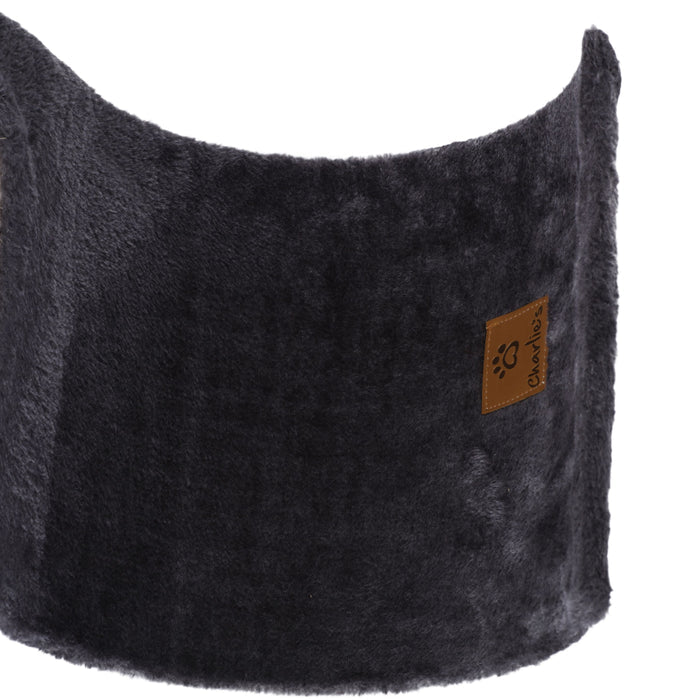 Curvy Cat Scratcher in Sisal and Carpet - Charcoal Charlie's Pet Products
