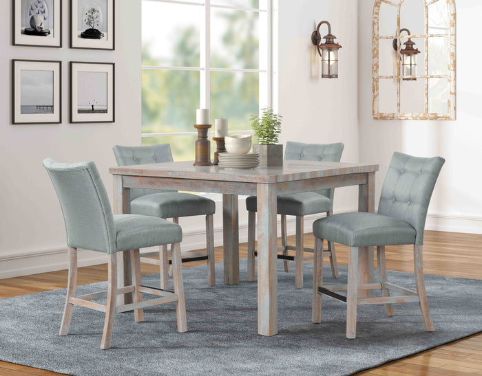 Della Pub Teal Counter Stool