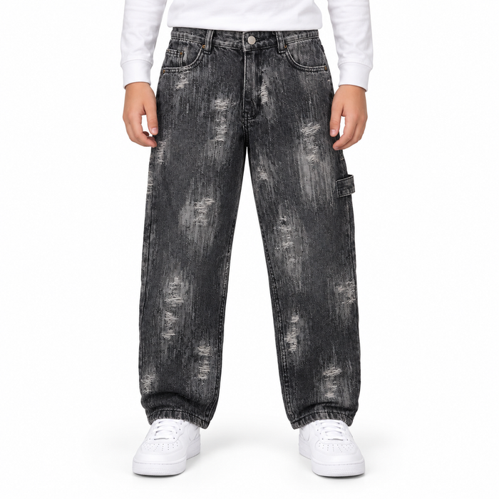 Distressed Wide Leg Jeans